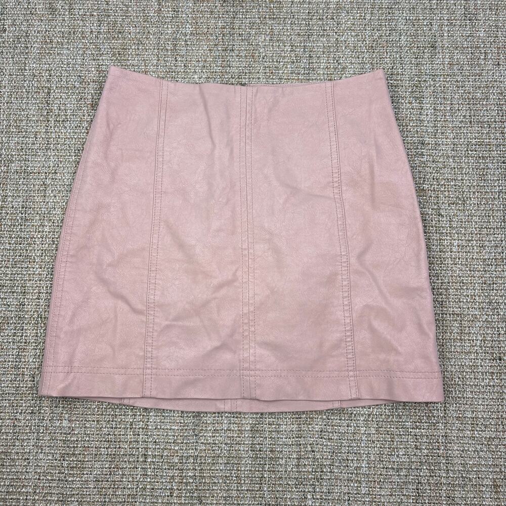 🖤 Free People Faux Leather Mini Skirt | Size 0 | Blush Mauve